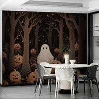 Pumpkins ghost design wall mural

