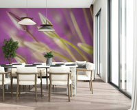 Dreamy nature photography, Allium flower decor feature wall.