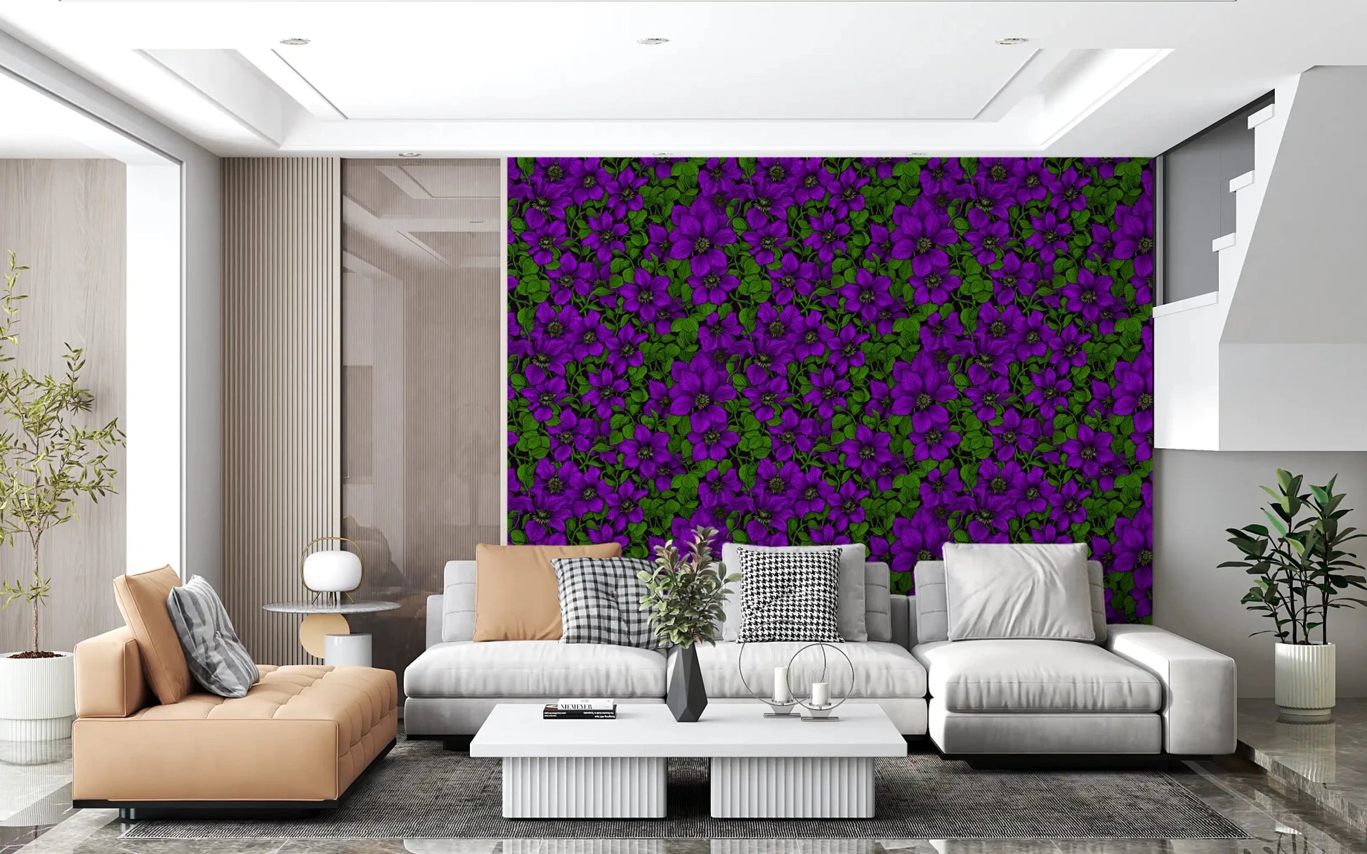 Watch petal veins and leaf curls weave through this Purple Clematis wallpaper
GD9571