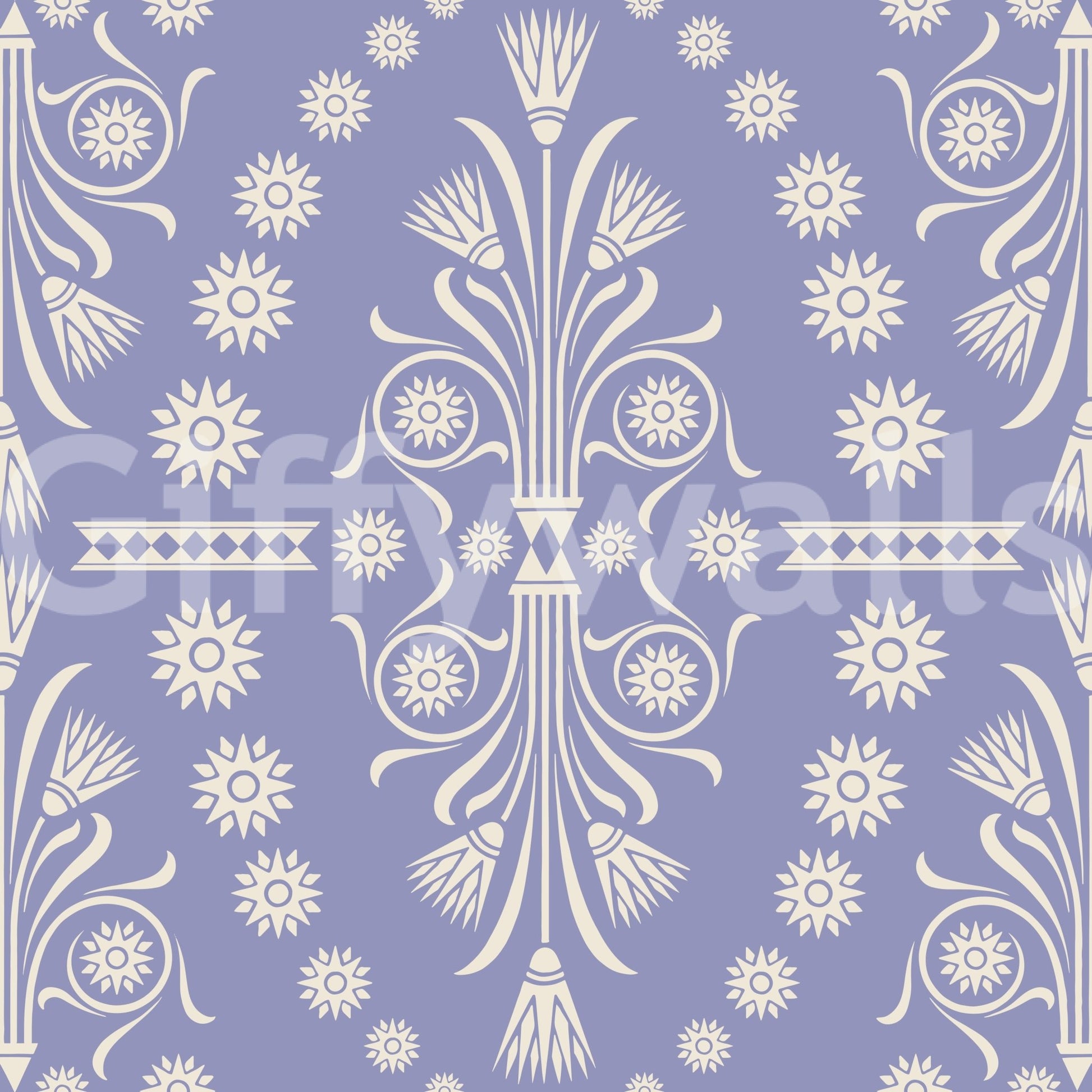 High-quality image of the purple ornament wallpaper

