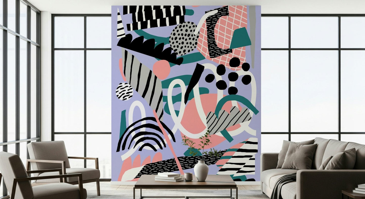 Purple Floating Wall Mural