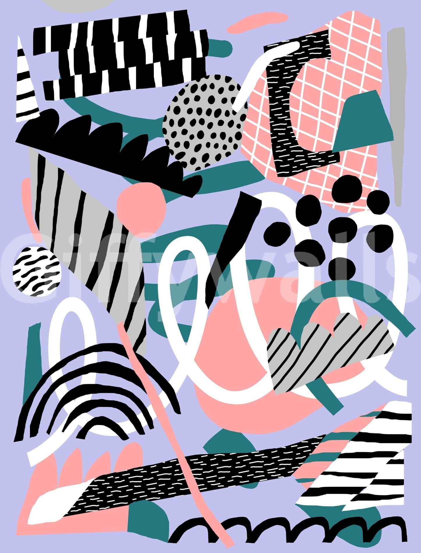 Purple Floating Wall Mural