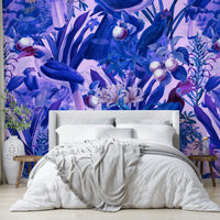 Purple wild nature wall design

