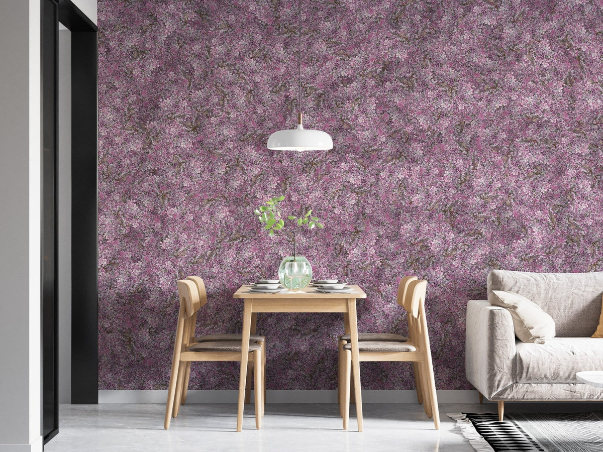 Purple floral wallpaper murals for rooms
 DTLI14