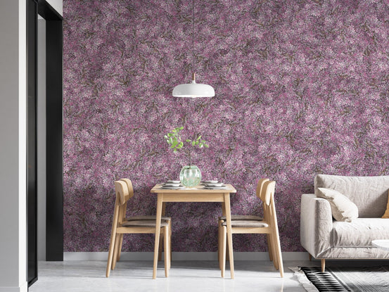Purple floral wallpaper murals for rooms
 DTLI14