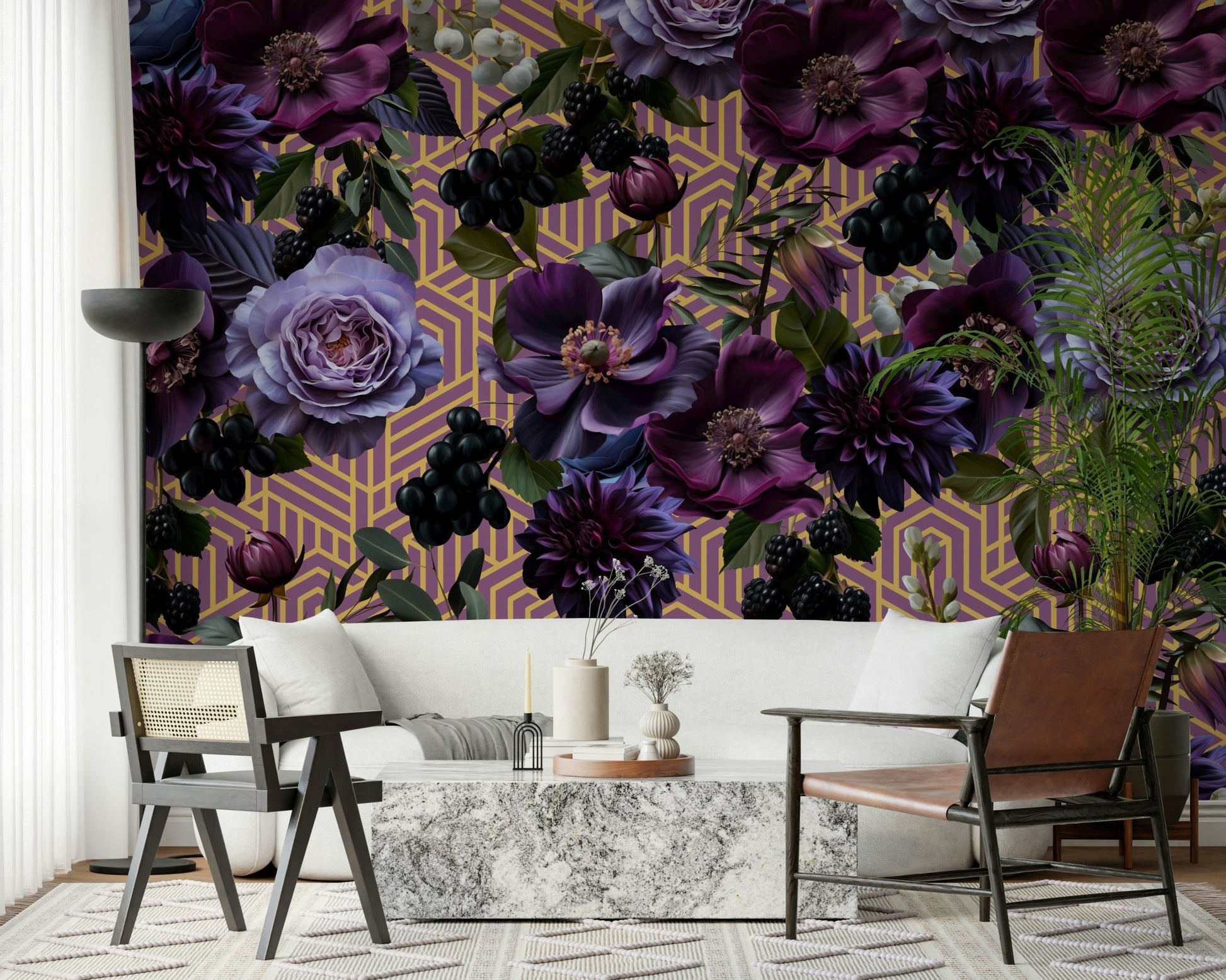 A classic abstract block wallpaper for walls.