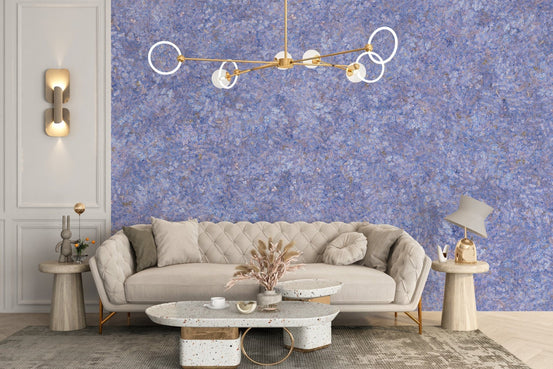 Purple floral embroidered wallpaper murals DTLE07
