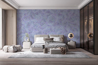 Romantic purple floral wallpaper murals
