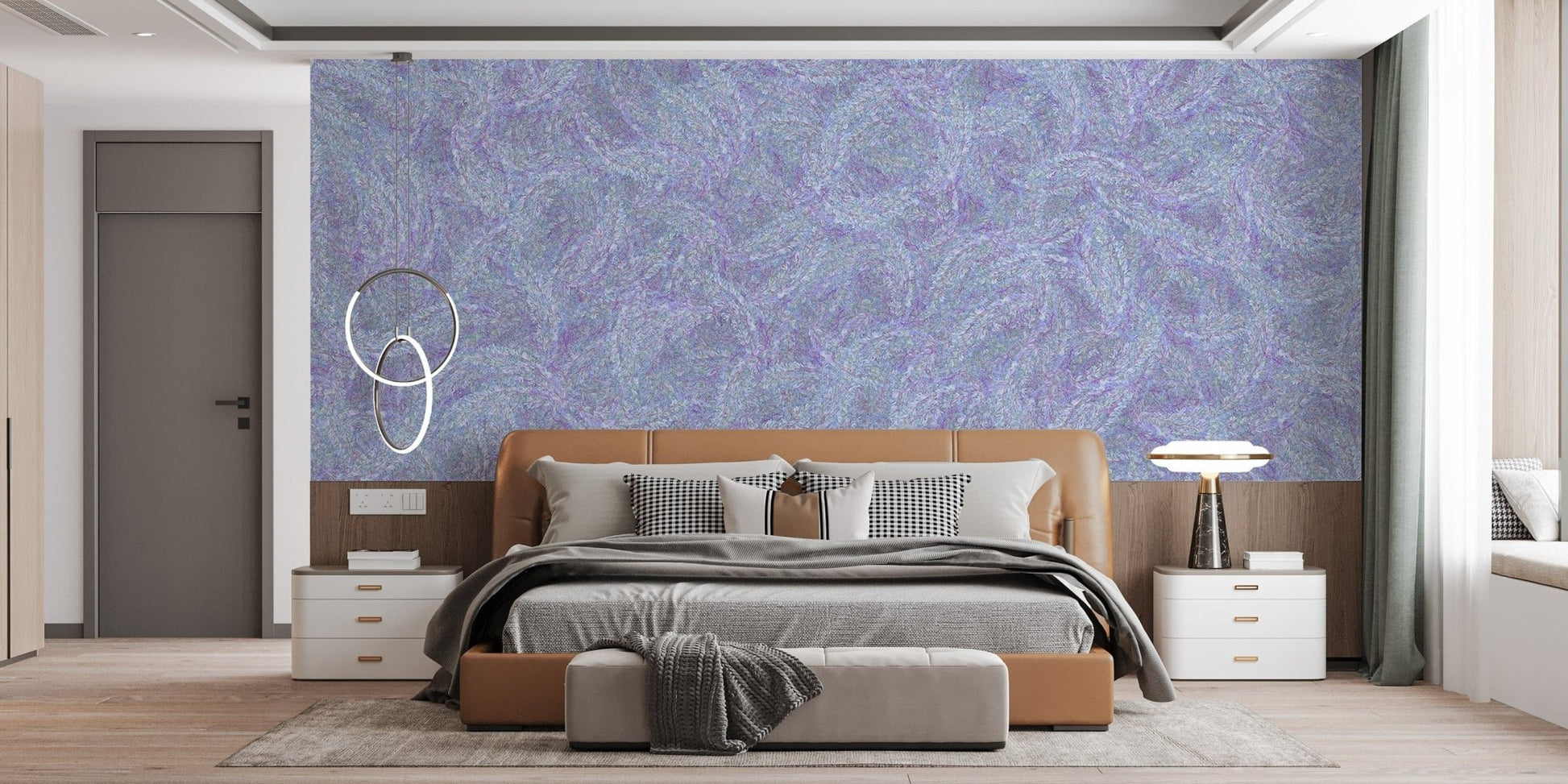 Elegant purple floral watercolor wallpaper
