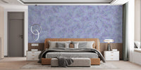 Elegant purple floral watercolor wallpaper
