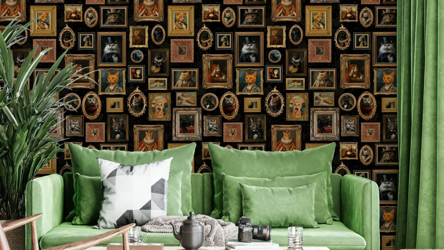 Wall decor evoking the noble and mysterious spirit of cats.

