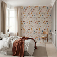 Bedroom featuring Purrfectly Pawsome Cats wallpaper and cute pet repeat, GD8130