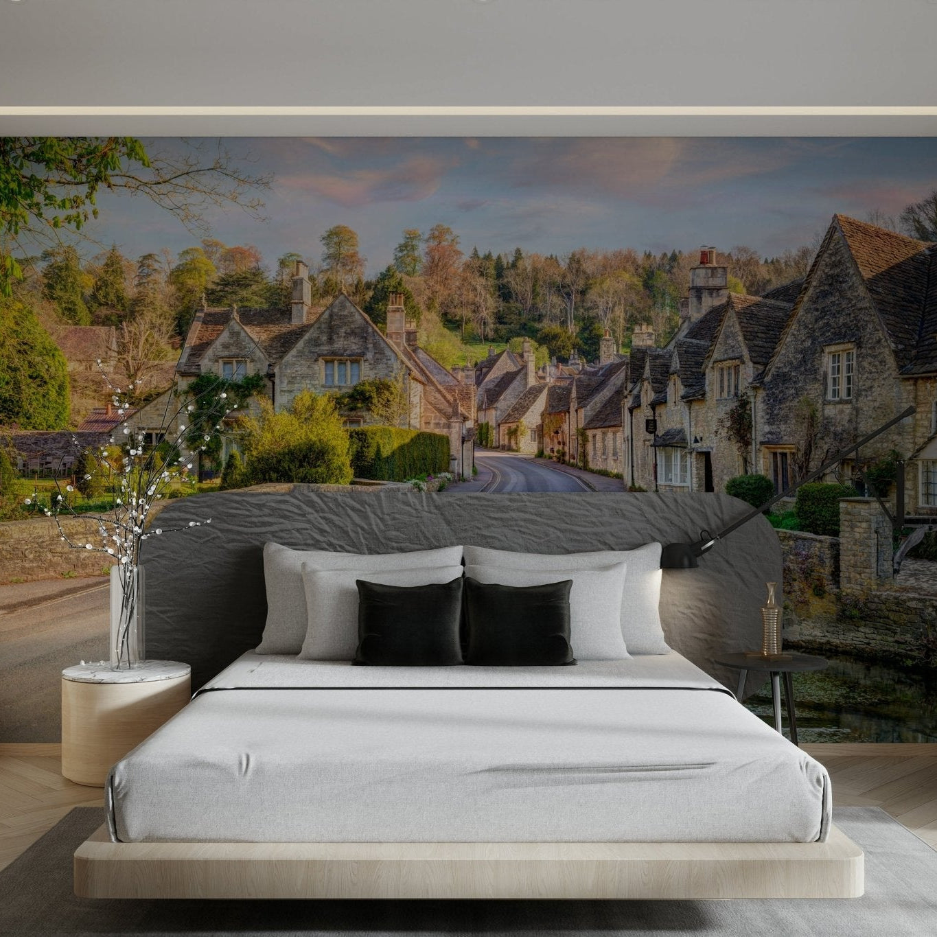 Cozy countryside mural for living spaces, GD2657