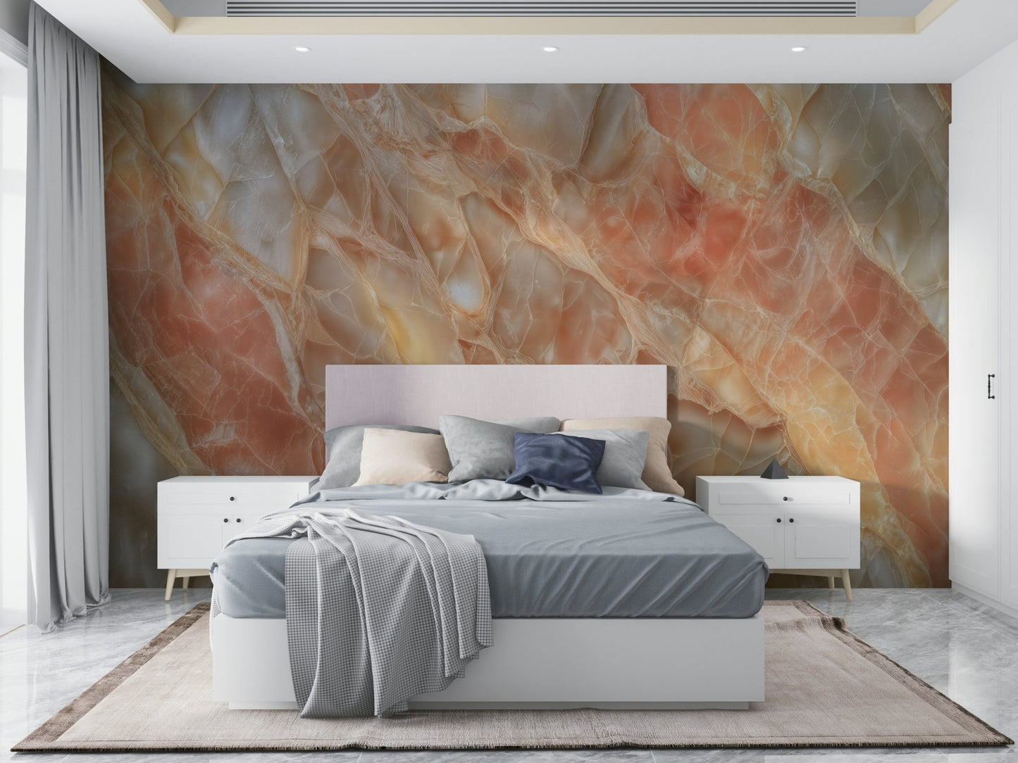 A contemplative mineral slice wallpaper mural for a feature wall., GD5137