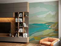 Wall mural featuring peaceful coastal scenery

