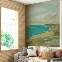 Close-up of Quiet Coastline wall mural texture

