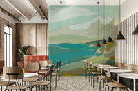 Soft coastal waves wallpaper for walls

