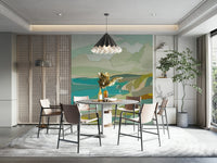 Bedroom decorated with Quiet Coastline mural

