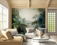 The calming atmosphere created by the lovely Quiet River Valley Wall Mural.