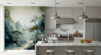 Installation showcasing the expansive beauty of the Quiet River Valley Wall Mural.