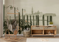 Quiet Waterside Reflection Wall Mural