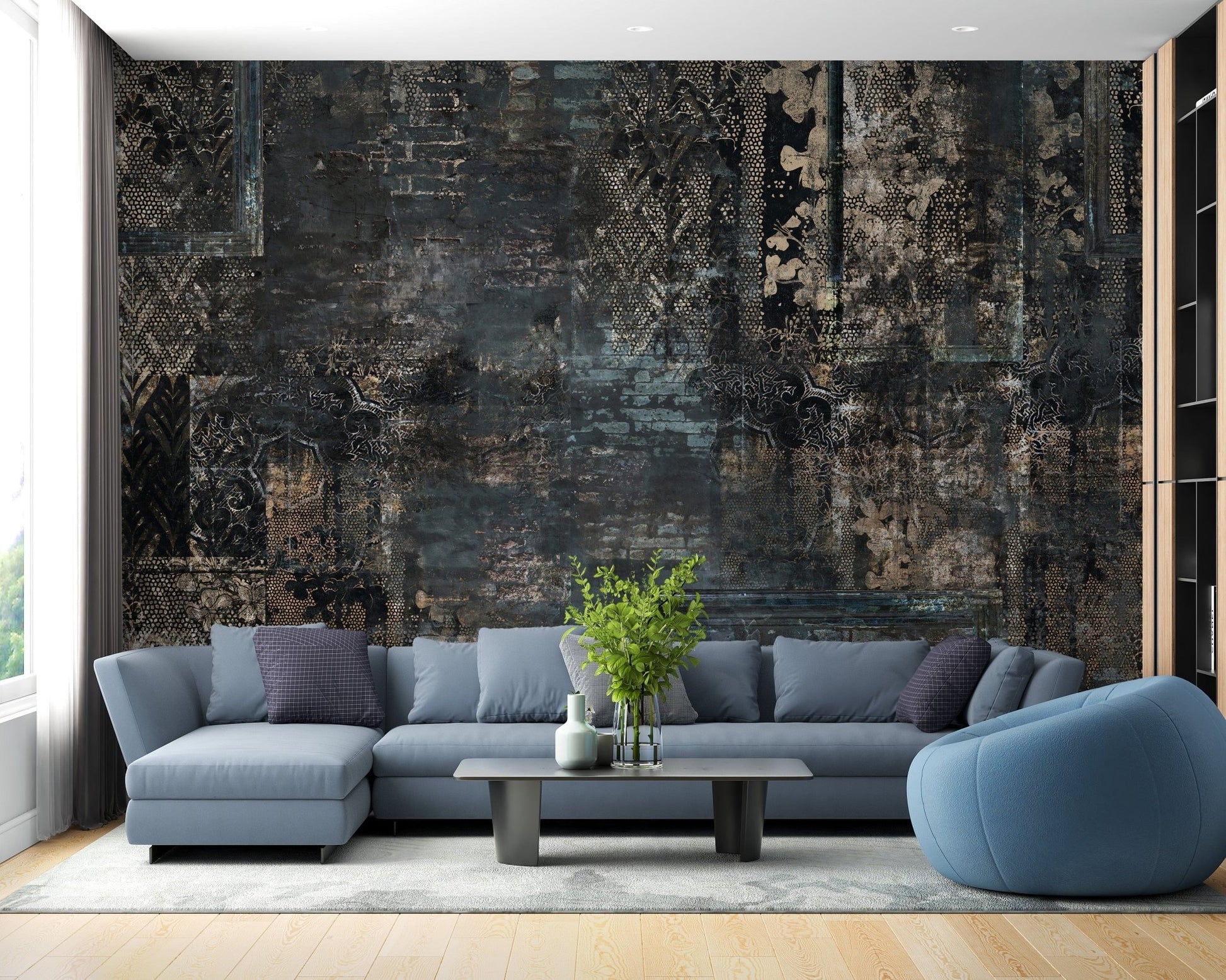 Quirky Plaid Pattern Wallpaper Murals A320