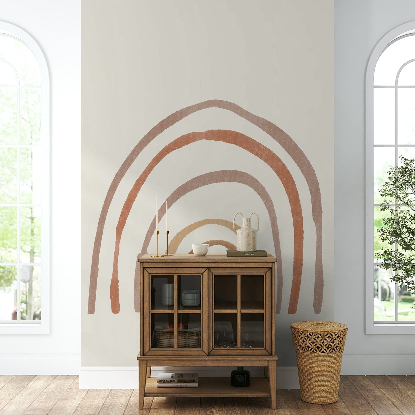 Beige and brown rainbow kids print GD2930

