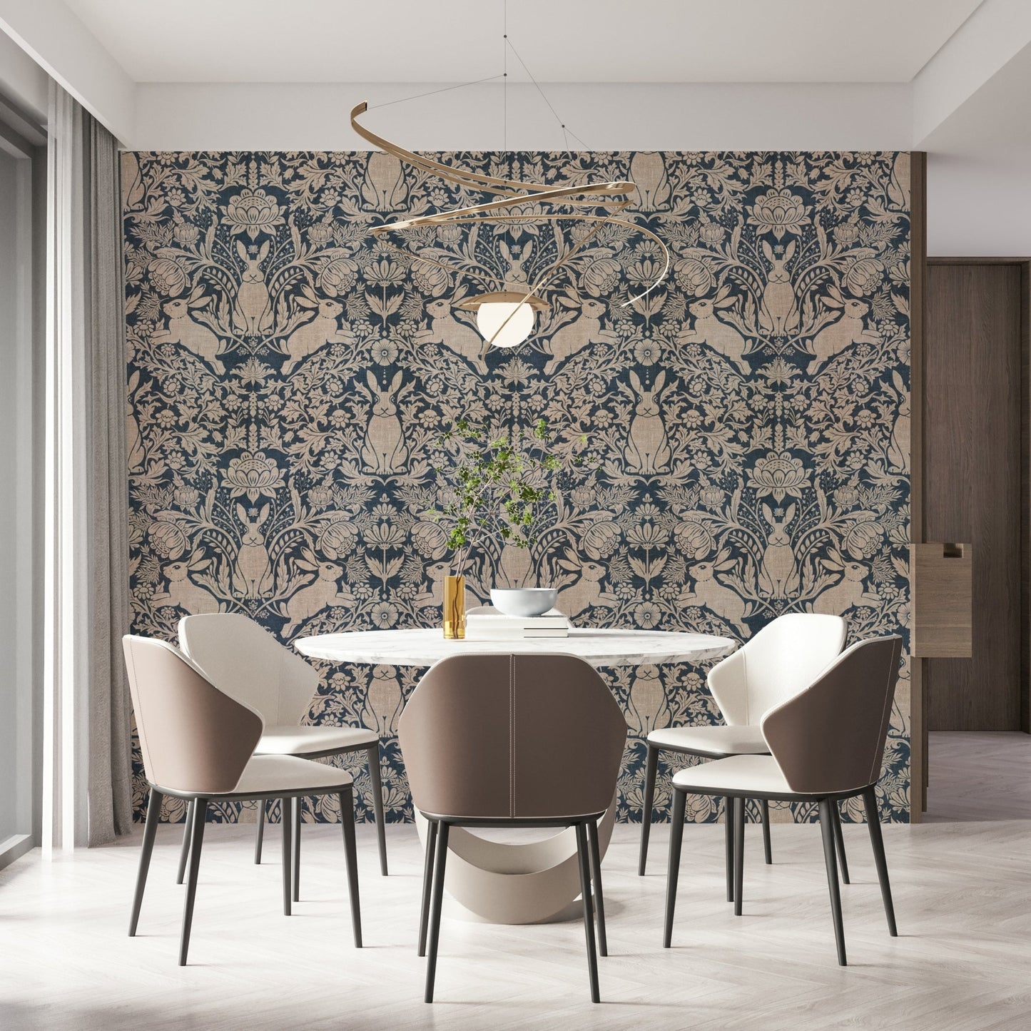 A serene flowing design wall mural for your decor., GD5827