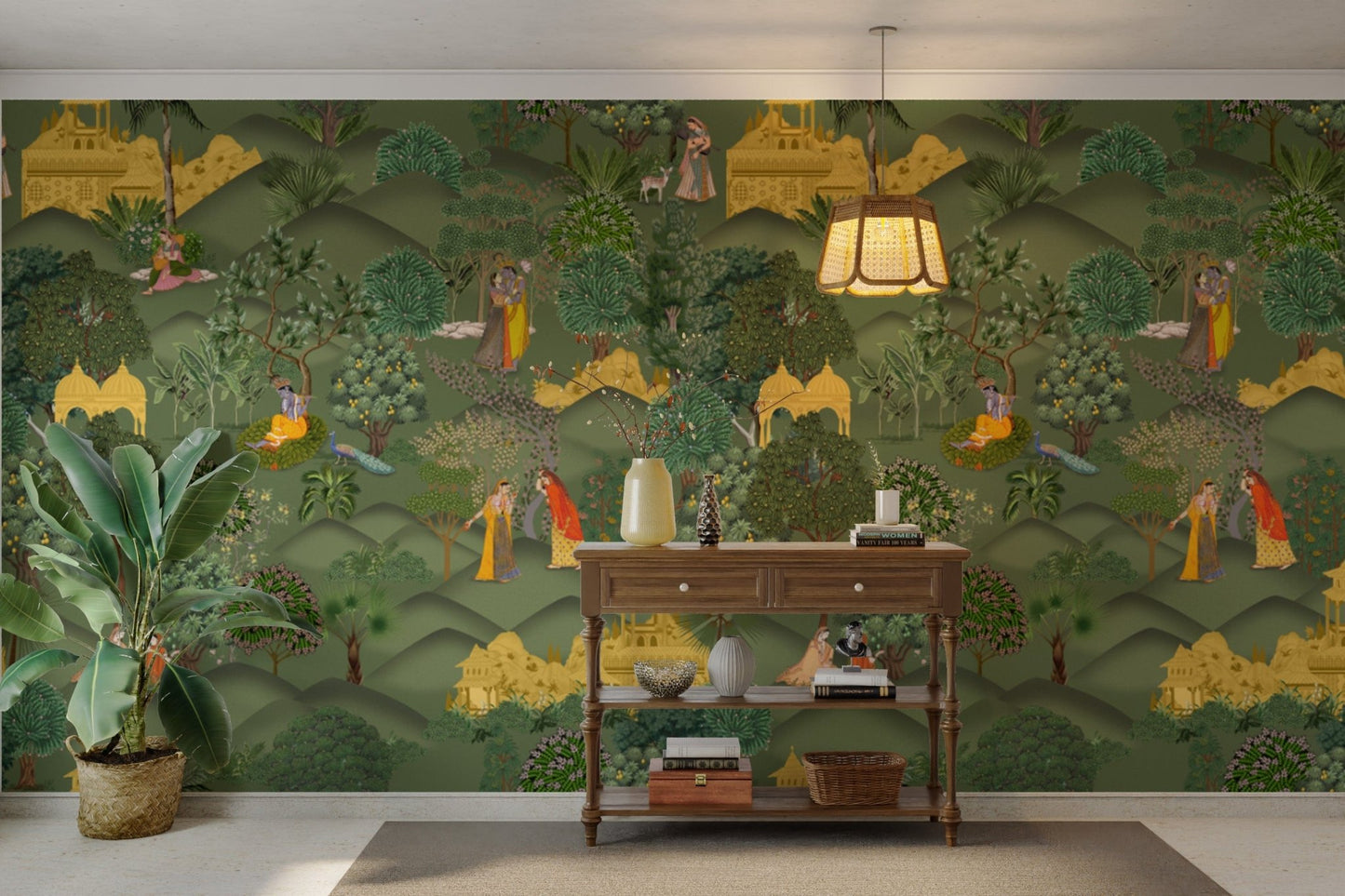 Vrindavan Leela wallpaper for walls

