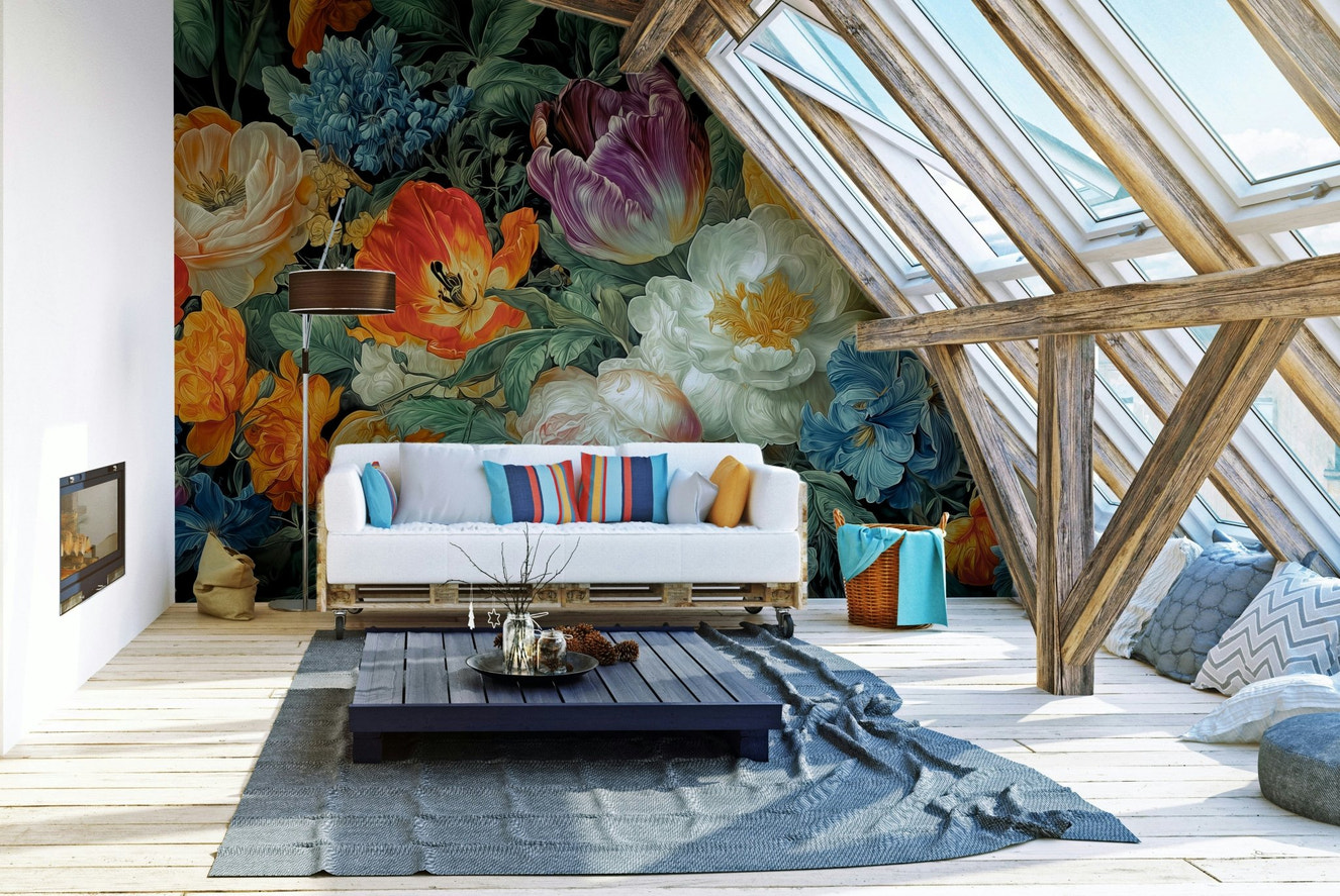 Picture of Radiant Blooms Harmony Wall Mural
