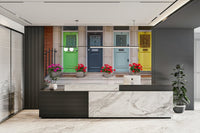 Radiant Doorscape wall mural design

