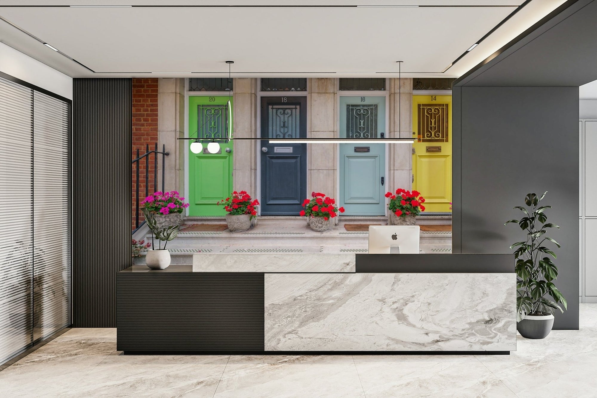 Radiant Doorscape wall mural design, GD2009
