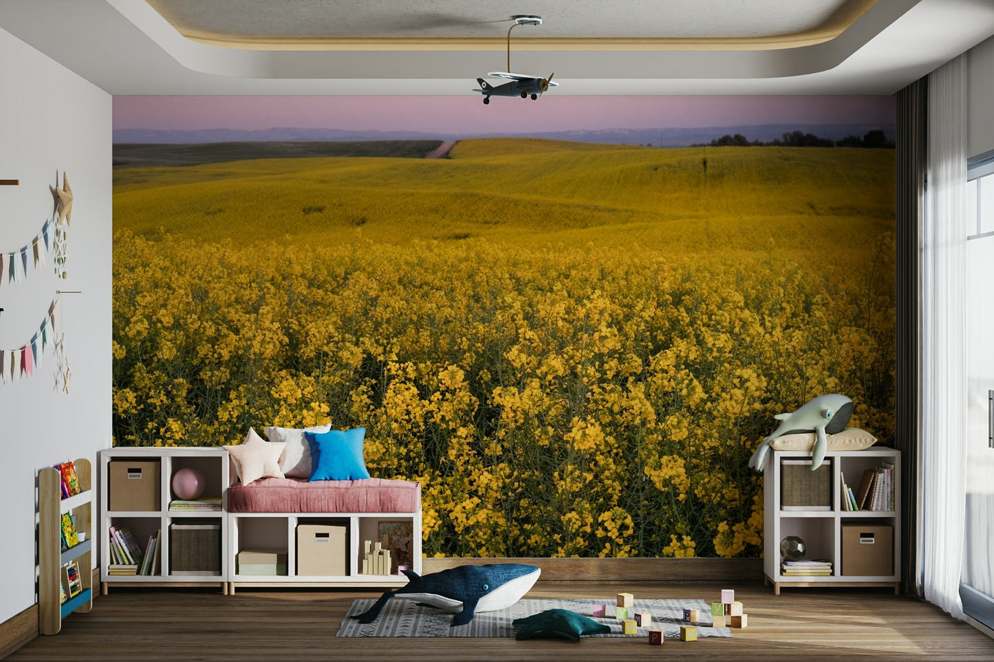 It gives a feeling of sunny comfort and inviting beauty.
