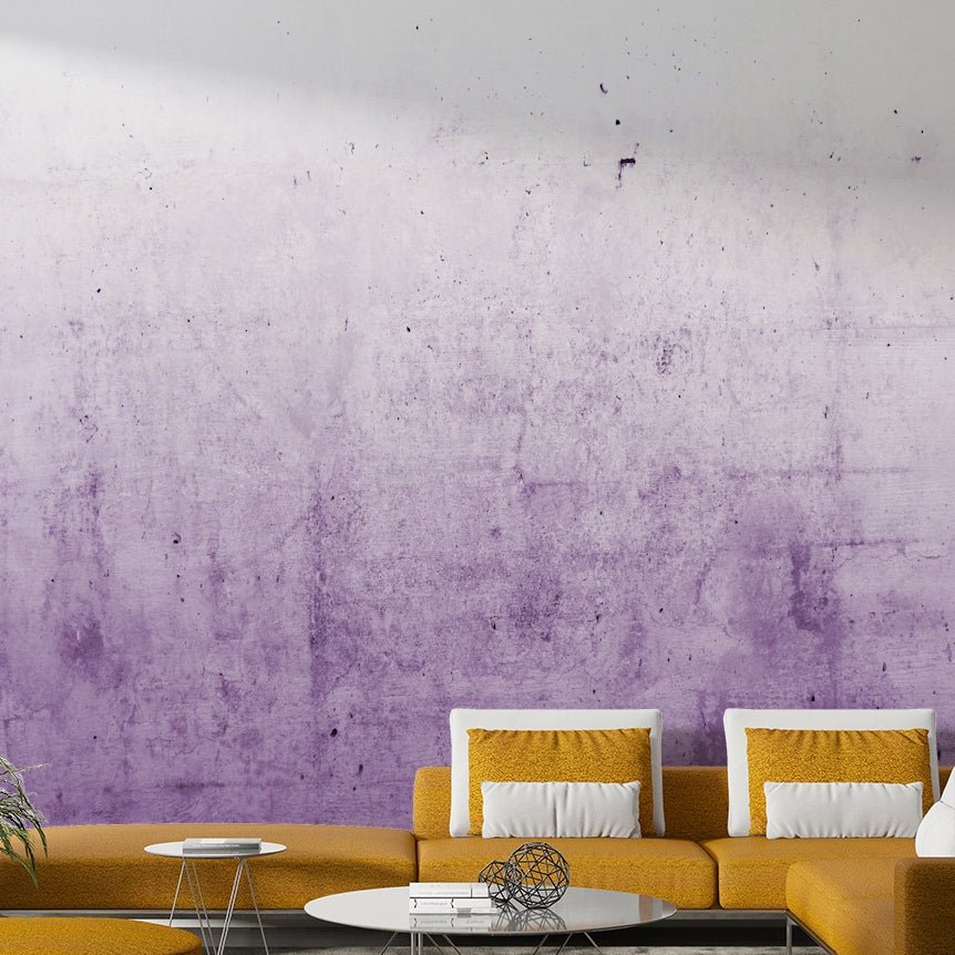 Radiant Orchid Ombre Concrete Wall Mural