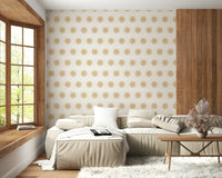 Boho Minimalist Mural mural wallpaper in a quiet room.