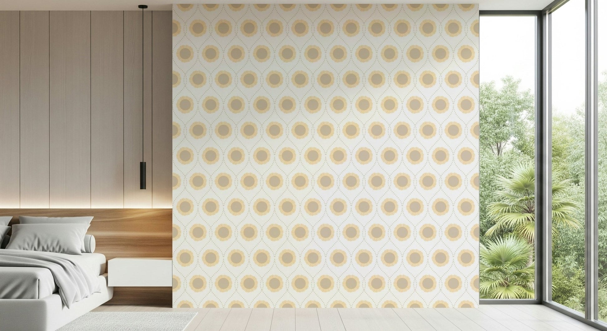 Abstract sunburst pattern on Radiant Sunburst Pattern Wallpaper.