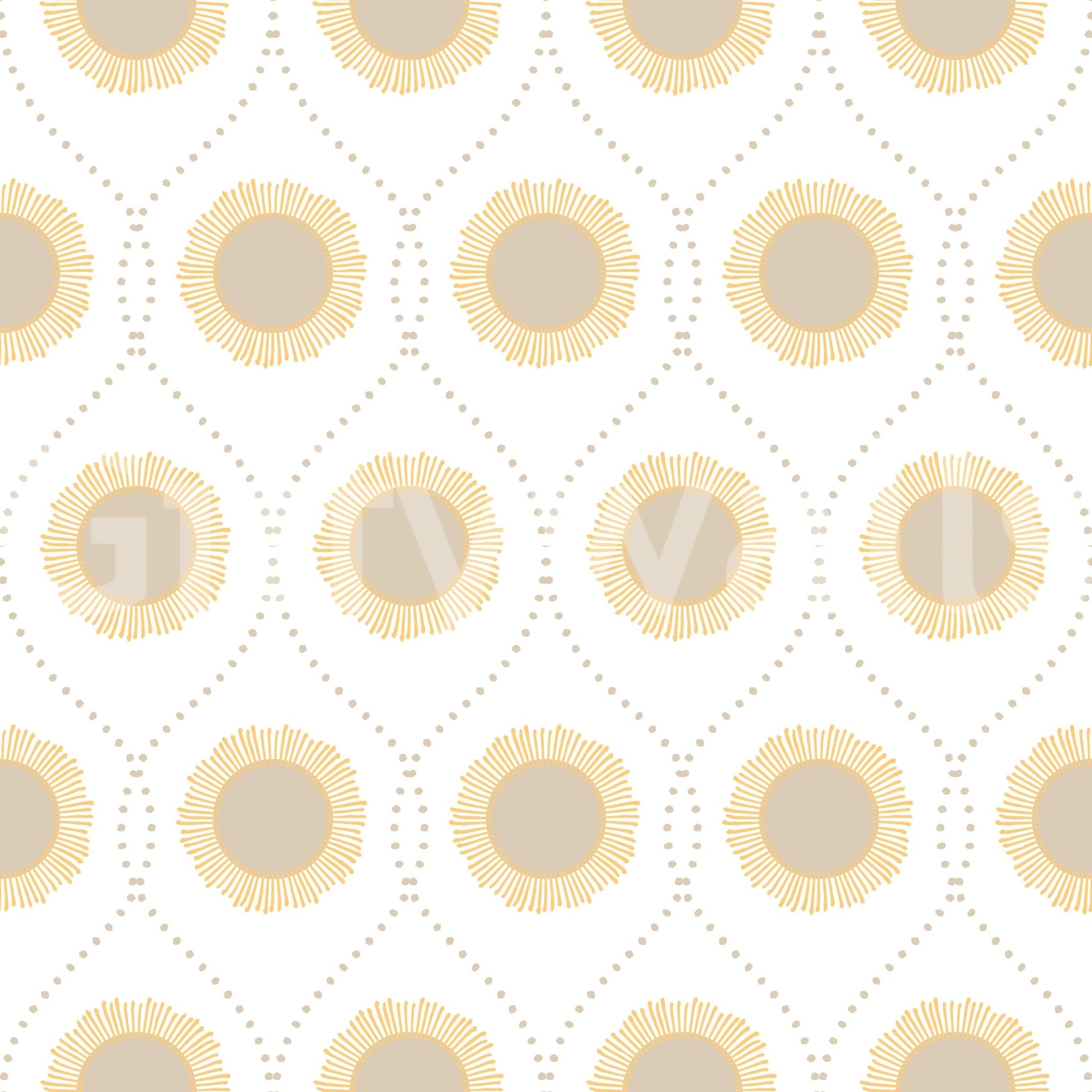 Artistic geometric design of the Radiant Sunburst Pattern Wallpaper.