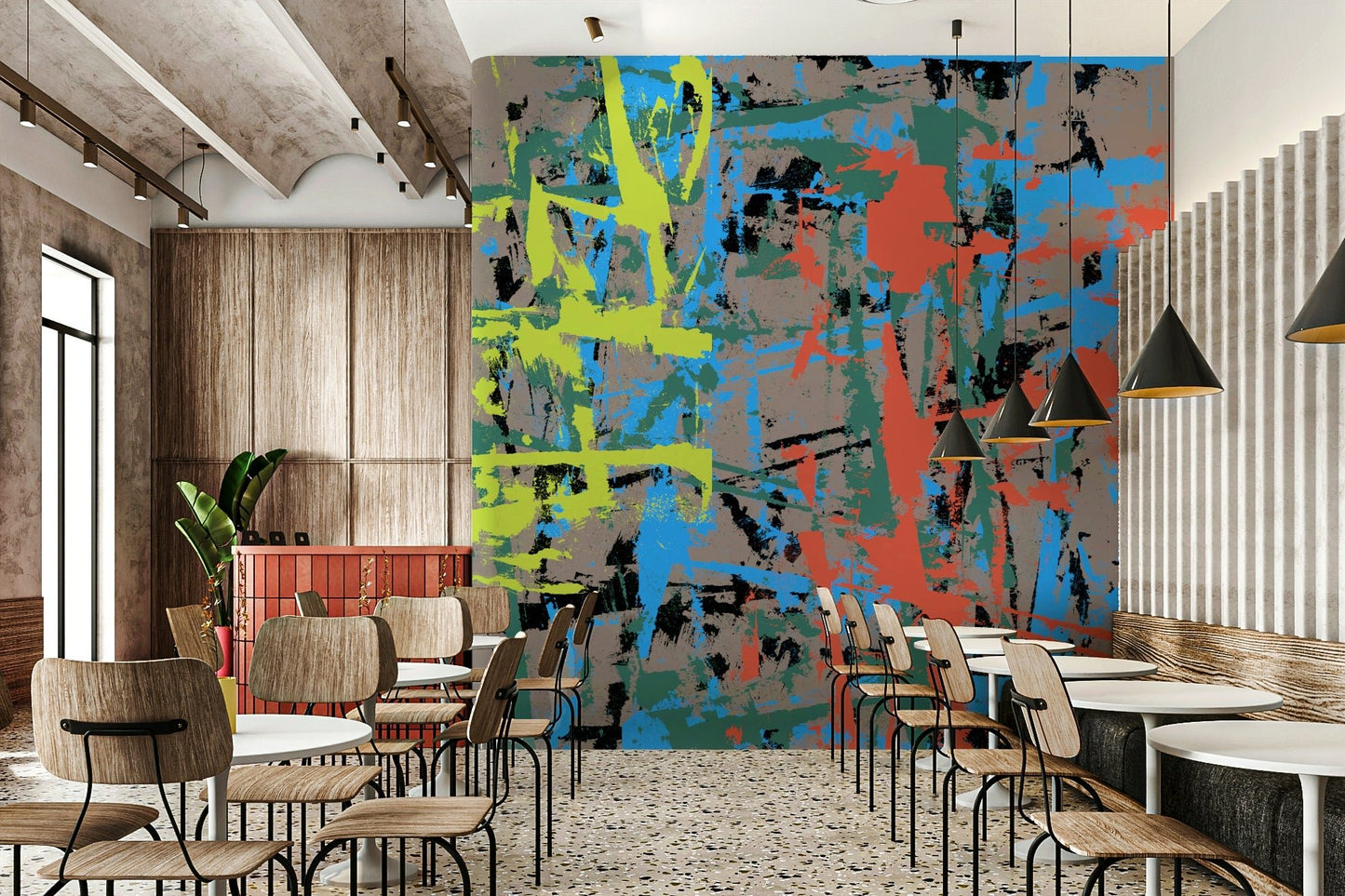 A serene flowing pattern wall mural for your modern decor., GD5153