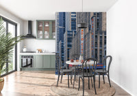 New York style city wall mural for office walls