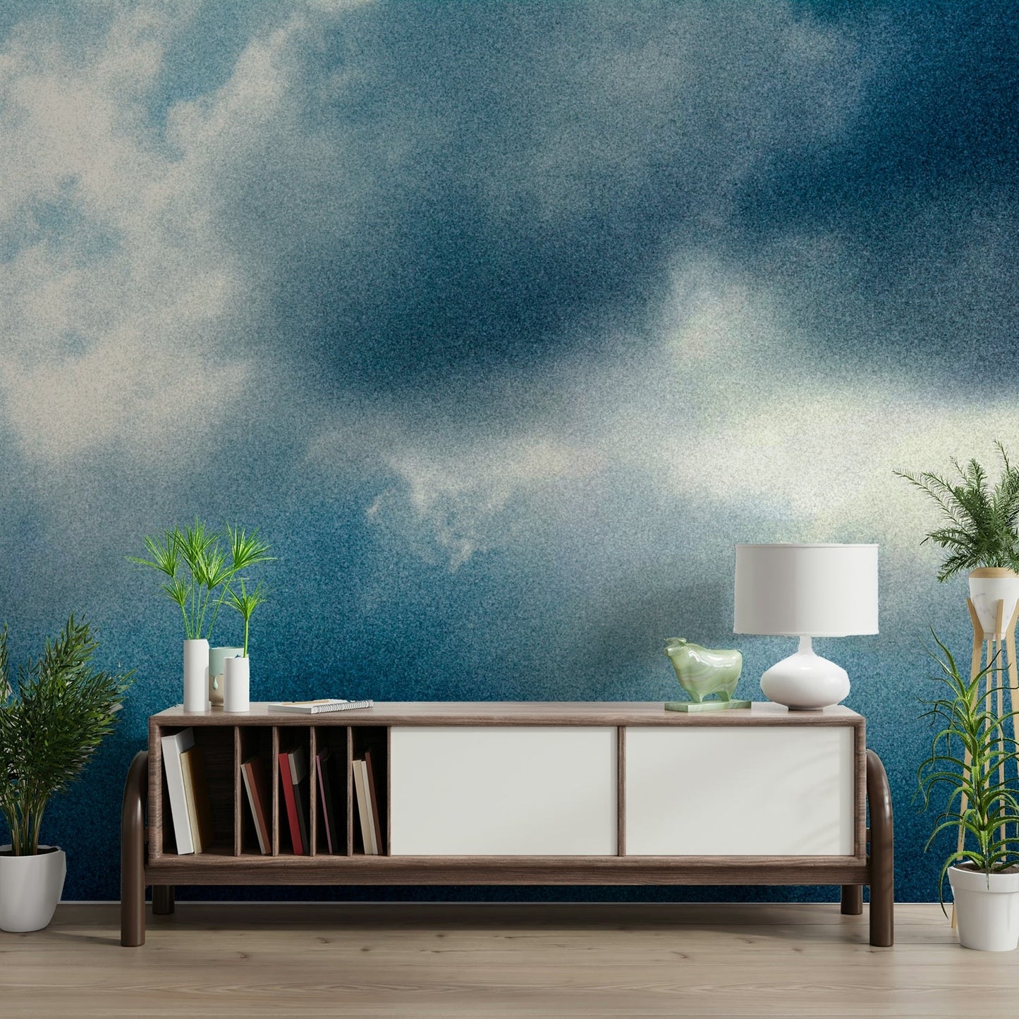 Textured mist drifts across a moody atmosphere on Rain Wall Mural GD4958
