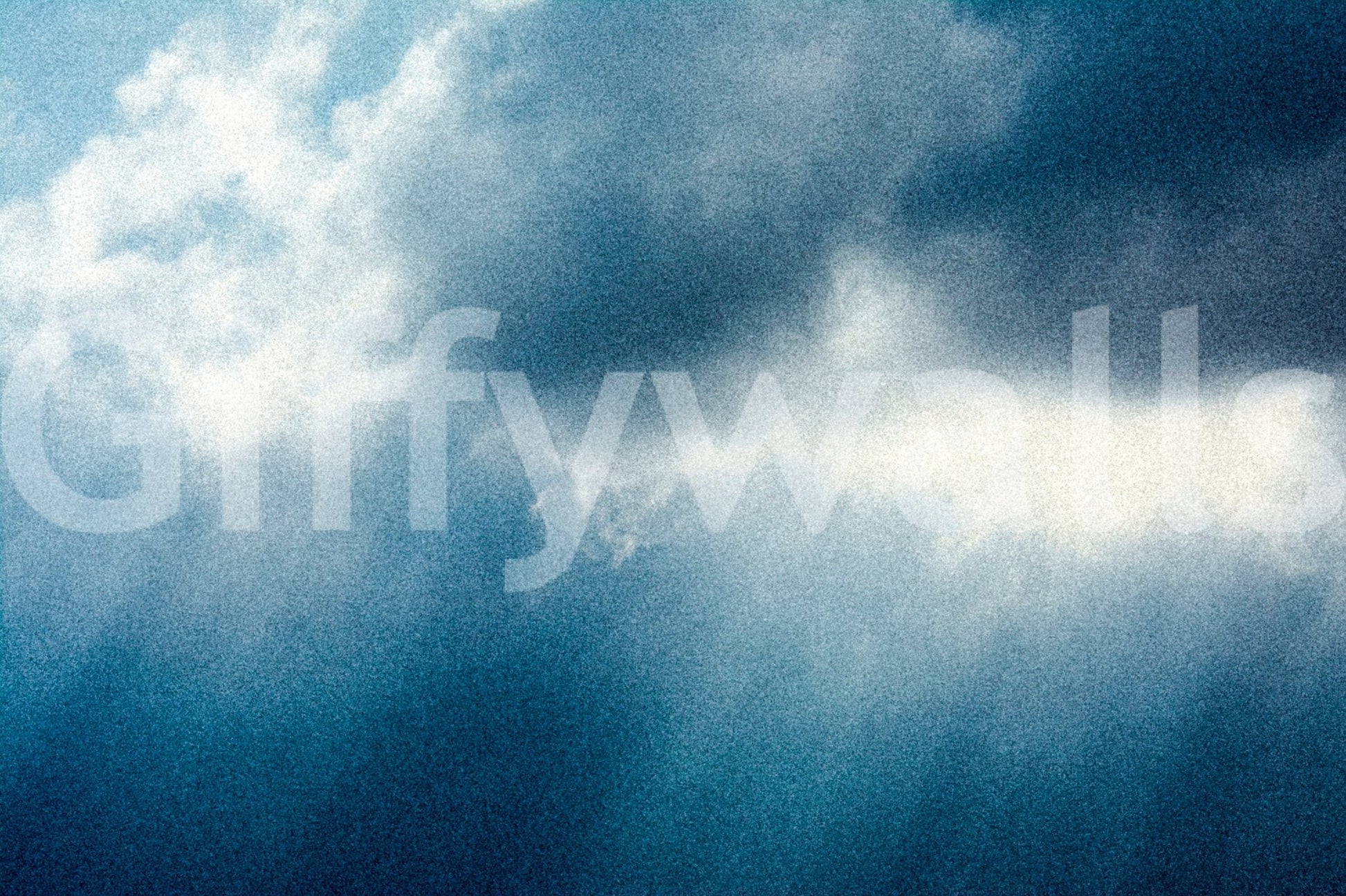 Dramatic textured clouds in cool tones, Rain Wall Mural GD4958
