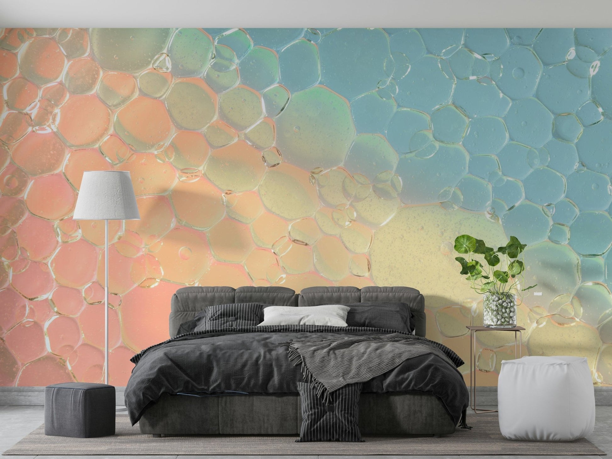 Reflecting spectrum of colors.

