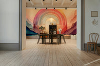 Enhance your room’s design with rainbow arches mural

