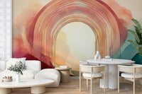 Unique and artistic Rainbow Dream Portal Wall Mural.

