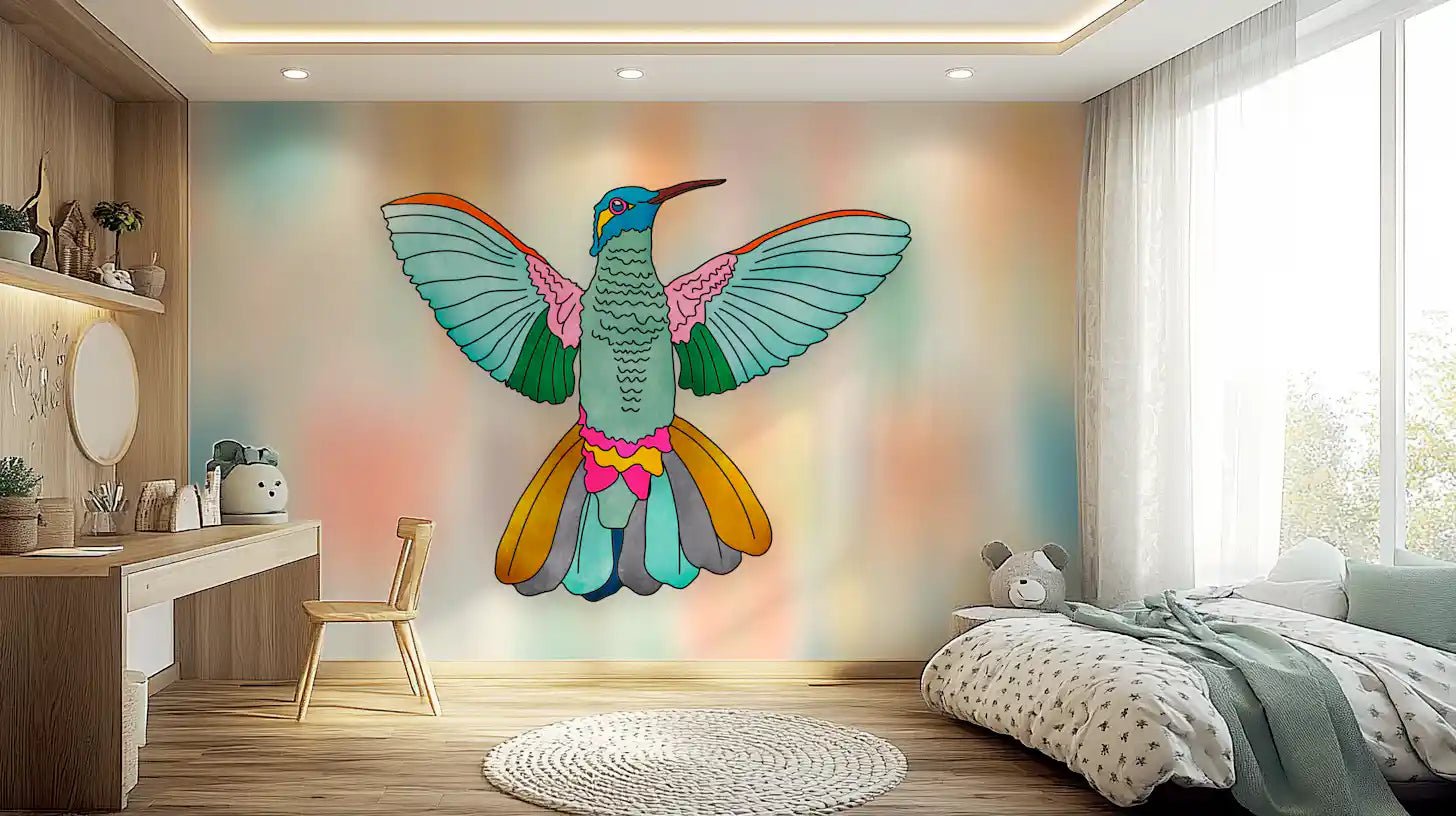 Rainbow hummingbird Wall MuralGD9137