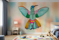 Rainbow hummingbird Wall MuralGD9137