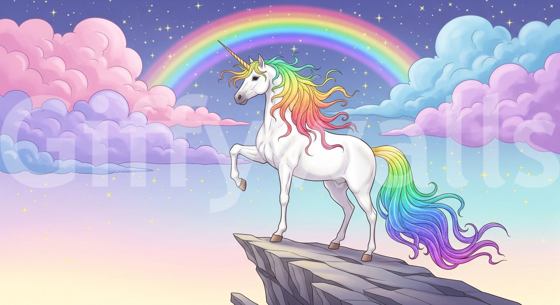 Rainbow Majesty Wall Mural