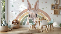 Adorable bunny wallpaper with pastel hues, C115