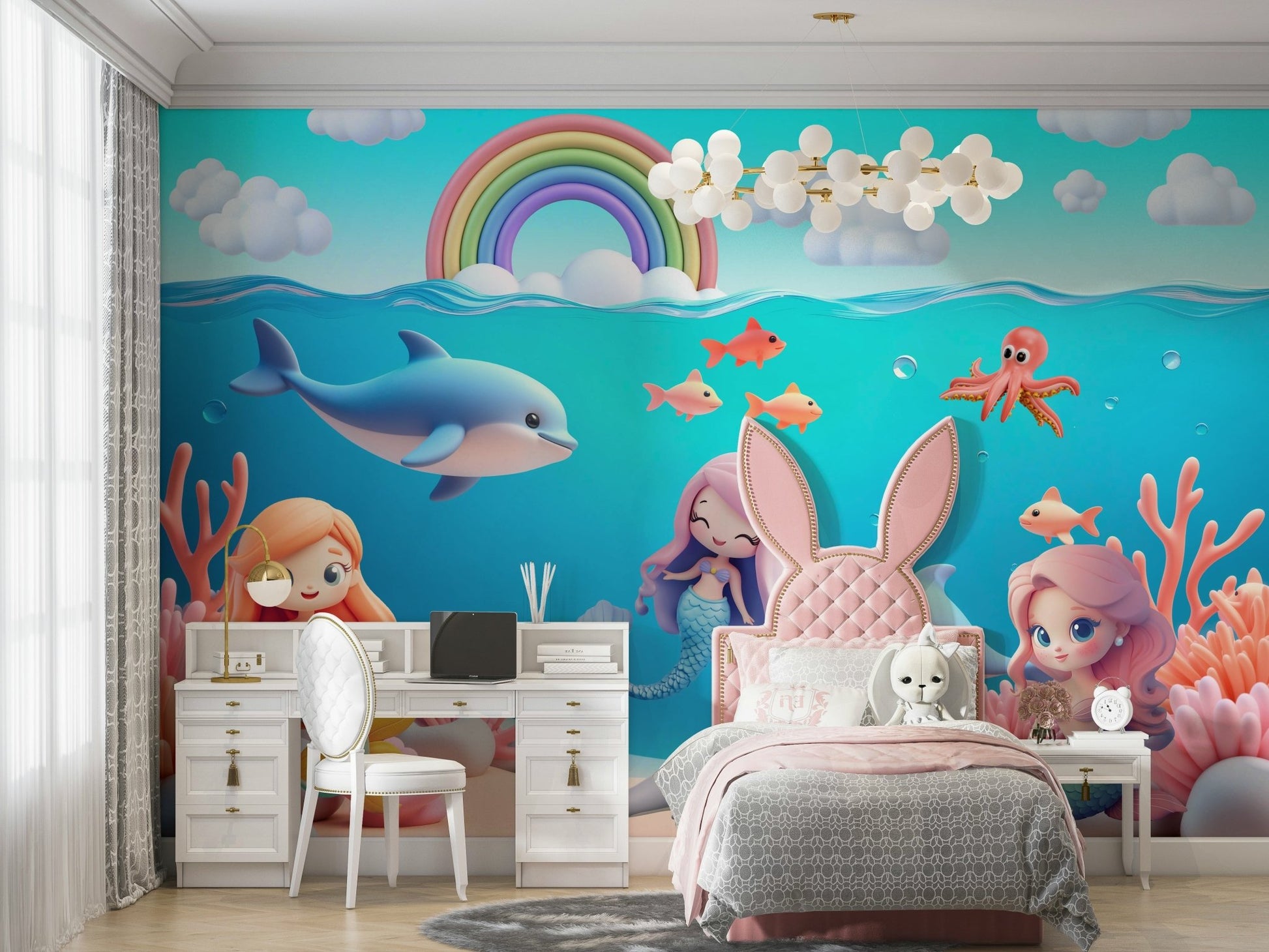 View of colorful coral and marine life

