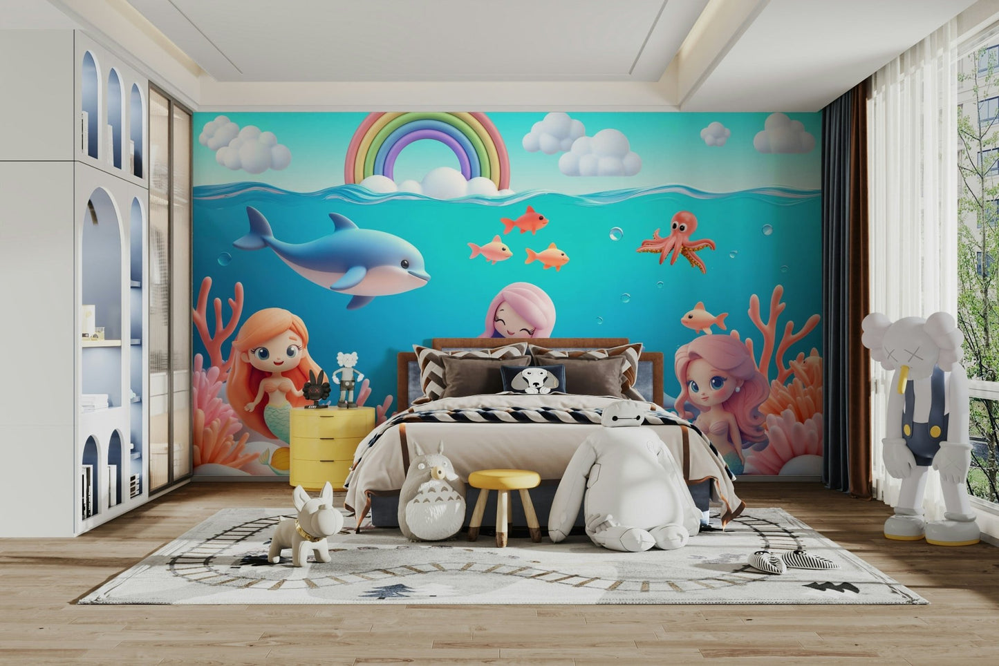 Wallpaper for walls with an underwater landscape

